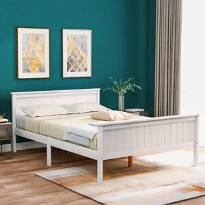 LIFE CARVER Pine Wood Bed Kids Bedroom 135*190Cm white 82.0 H x 143.0 W x 199.0 D cm