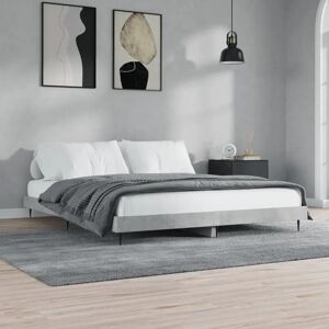 17 Stories Loit Double (4'6) Bed gray 20.0 H x 143.0 W x 203.0 D cm