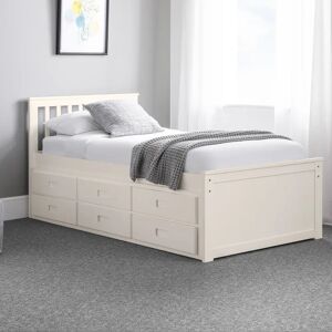Three Posts Candor Single Cabin Bed with Drawers white 95.0 H x 102.5 W x 202.0 D cm