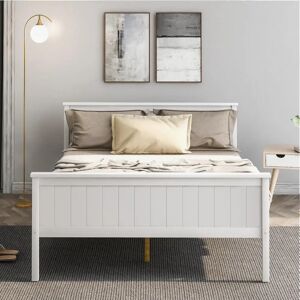 Three Posts Ferndale Single Bed Frame white 82.0 H x 143.0 W x 199.0 D cm