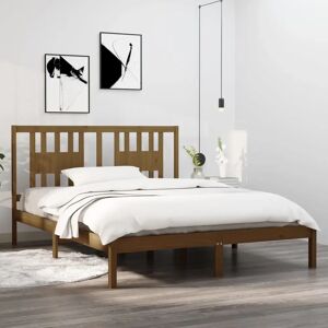 Alpen Home Bed Frame Solid Wood brown 100.0 H x 126.0 W x 205.5 D cm