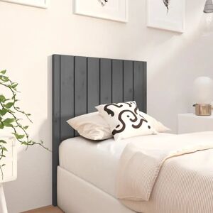 17 Stories Herakleitos Solid Wood Headboard gray 100.0 H x 80.5 W x 4.0 D cm