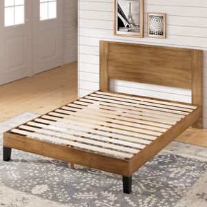 Fernleaf Evelyn Solid Wood Bed Frame with Headboard brown 100.0 H x 136.1 W x 192.6 D cm