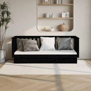 Latitude Run Daybed Solid Wood Pine1 black 76.0 H x 76.0 W x 197.0 D cm