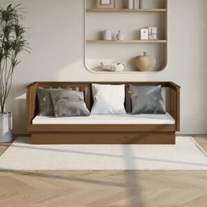 Latitude Run Daybed Solid Wood Pine1 brown 76.0 H x 76.0 W x 197.0 D cm