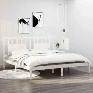 Alpen Home Bed Frame Solid Wood white 100.0 H x 126.0 W x 205.5 D cm