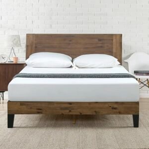 Fernleaf Evelyn Solid Wood Bed Frame with Headboard brown 100.0 H x 136.1 W x 192.6 D cm