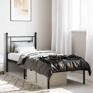 Marlow Home Co. Acari Metal Bed black 97.0 H x 80.0 W x 196.0 D cm