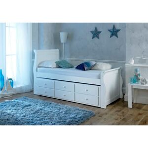 August Grove Captain Daybed white 100.3 H x 95.6 W x 218.1 D cm