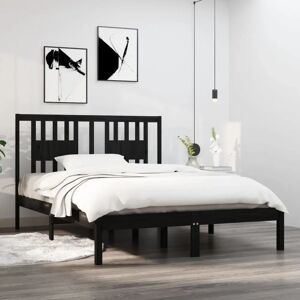 Alpen Home Bed Frame Solid Wood black 100.0 H x 126.0 W x 205.5 D cm