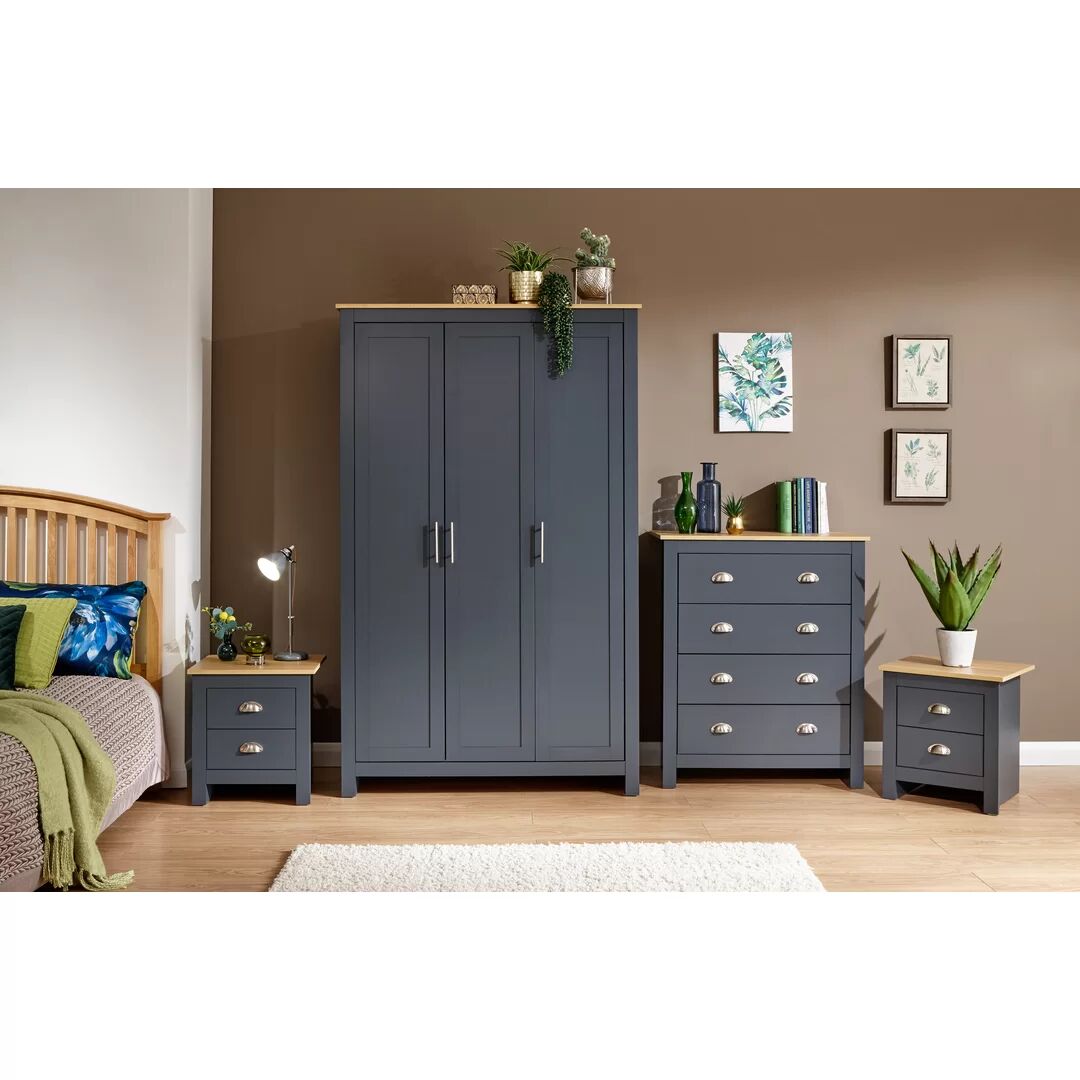 Three Posts Kenneth 4 Piece Bedroom Set blue