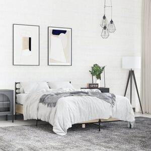 Borough Wharf Achillefs Platform Bed Sonoma Oak Small Double (4')