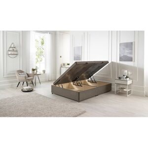 17 Stories Etheral Side Opening Storage Ottoman Bed Base Hydraulic Lift Tweed Fabric Coffee Single (3')