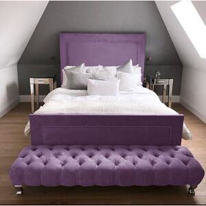 Mercer41 Brisco Upholstered Bed Frame Lilac Super King