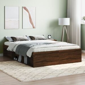 Latitude Run Afriani Platform Bed Brown Oak Double (4'6)