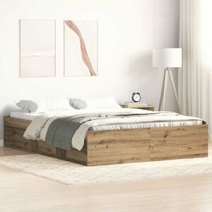 Latitude Run Afriani Platform Bed Artisan Oak European Kingsize (160 x 200cm)