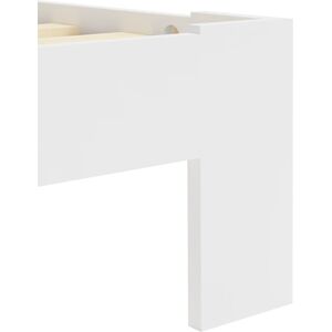 Latitude Run vidaXL Bed Frame Solid Pine Wood White European Kingsize (160 x 200 cm)