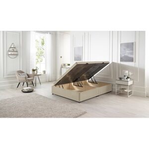 17 Stories Etheral Side Opening Storage Ottoman Bed Base Hydraulic Lift Tweed Fabric Natural Kingsize (5')