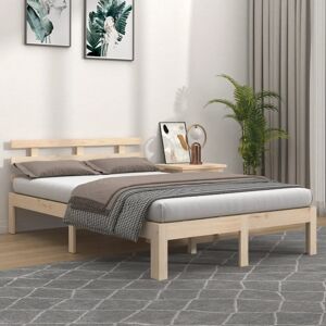 17 Stories Bed Frame Solid Wood natural Small Double (4')