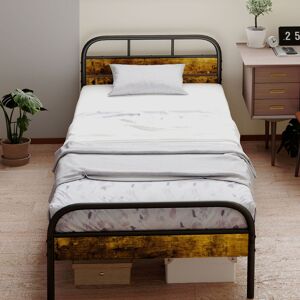 Borough Wharf Bed Frame Black;Brown 91.8 x 206.9 cm