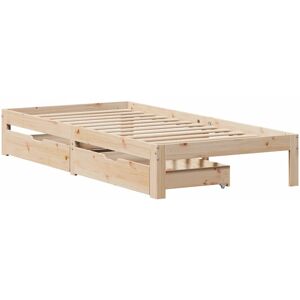 Lark Manor Bed Frame With Drawers Without Mattress White 120X190 Cm Small Double Brown Single (3')