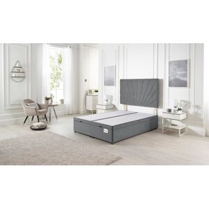 Fairmont Park Etheral End Opening Ottoman Storage Bed with Upholstered Headboard Charcoal Kingsize