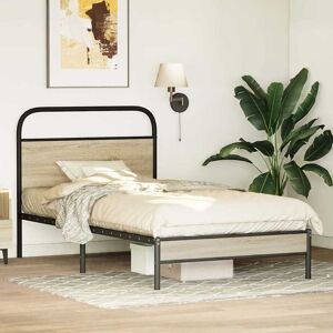 Borough Wharf bed frame without mattress made of smoked oak wood Smoked oak 90 x 190cm