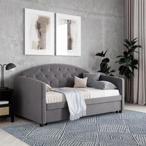 Rosalind Wheeler Derina Single (3') Daybed with Trundle Grey 110.5cm H X 114.3cm W X 204.5cm L