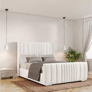 Canora Grey Bastin Upholstered Ottoman Storage Bed White Super King (6')
