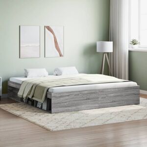Latitude Run Afriani Platform Bed Grey Sonoma Super King (6')