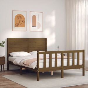Latitude Run Bed Frame with Headboard Brown Small Double (4')