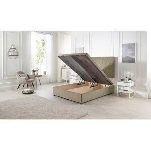 Fairmont Park Etheral End Opening Ottoman Storage Bed with Upholstered Headboard Wheat Small Double (4')