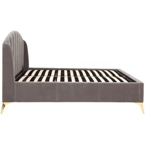 Hykkon Thierry Upholstered Ottoman Bed Grey Double (4'6)