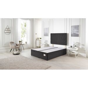 Fairmont Park Etheral End Opening Ottoman Storage Bed with Upholstered Headboard Black Super King