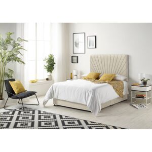 Fairmont Park Schofield Sprung Memory Foam Divan Bed Set with Headboard and Drawer Options Natural Double (4'6)