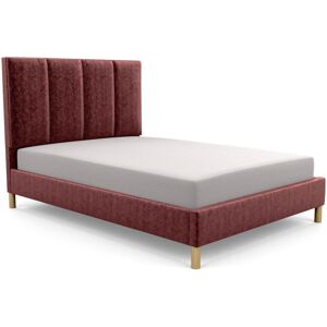 Brayden Studio Middletown Upholstered Bed Frame Crushed Velvet/Mulberry Small Double (4')