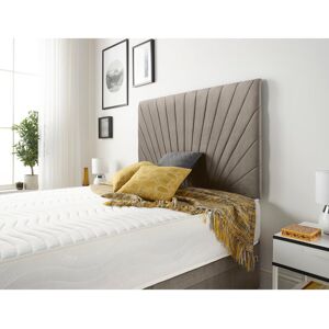 Fairmont Park SantaFe Tweed Fabric Divan Bed Base and Headboard with Optional Drawers Coffee Super King (6')