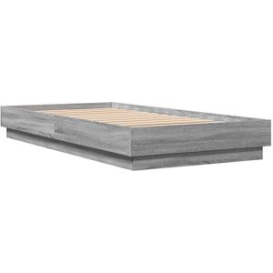 17 Stories Vidaxl Bed Frame Engineered Wood Grey Sonoma Small Single (2'6)