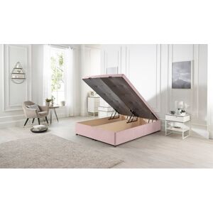 17 Stories Etheral Ottoman Storage Bed Base End Opening Hydraulic Lift Pink Kingsize (5')