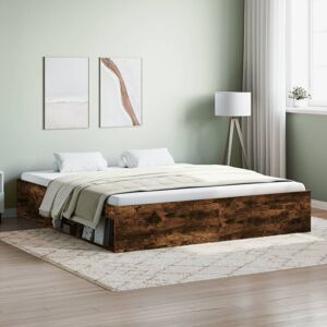 Latitude Run Afriani Platform Bed Smoked Oak Super King (6')