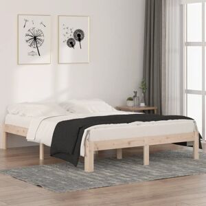 17 Stories Bed Frame Solid Wood Natural European Single (90 x 200cm)