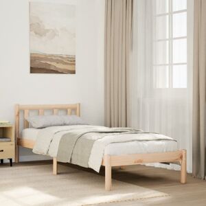 Rosalind Wheeler Bed Frame Home Bedstead Bed Base Mattress Foundation Solid Pinewood natural 100 x 210 cm