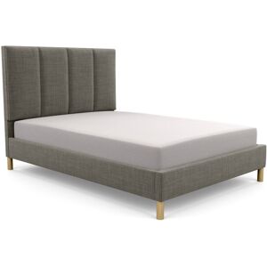 Brayden Studio Middletown Upholstered Bed Frame Grey/Wool Double (4'6)