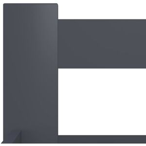 Marlow Home Co. Berna vidaXL Bed Frame Solid Pine Wood Dark Grey European Kingsize (160 x 200cm)