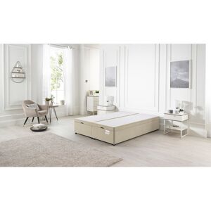 17 Stories Etheral Ottoman Bed Base with Storage End Opening Hydraulic Lift Tweed Fabric Natural Small Double (4')