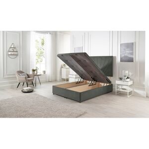 Fairmont Park Etheral End Opening Ottoman Storage Bed with Upholstered Headboard Grey Super King (6')
