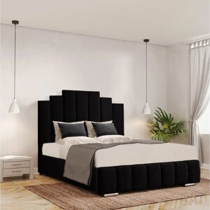 Canora Grey Balzhan Upholstered Ottoman Storage Bed Black Super King (6')