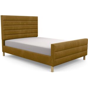 Brayden Studio Premium Beaumere Upholstered Bed Frame Gold/Velvet Small Single (2'6) Brayden Studio Premium Beaumere Upholstered Bed Frame Gold/Velvet Small Single (2'6)