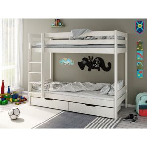 Harriet Bee Abbottstown European Single (90 x 200cm) 2 Drawer Standard Bunk Bed White Harriet Bee Abbottstown European Single (90 x 200cm) 2 Drawer Standard Bunk Bed White