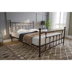 Three Posts Eastford Metal Bed Frame with Vintage Headboard Bronze Kingsize (5') Three Posts Eastford Metal Bed Frame with Vintage Headboard Bronze Kingsize (5')